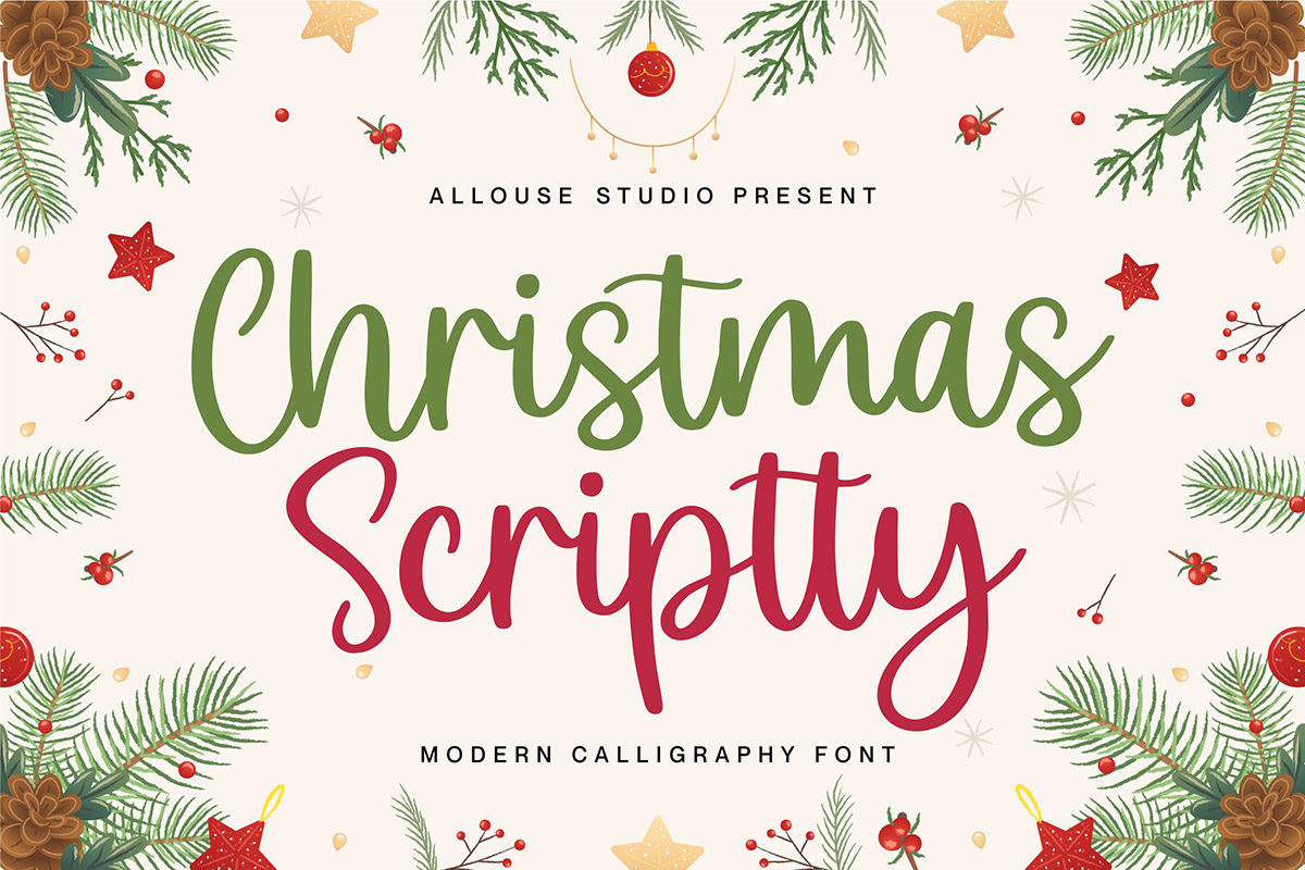 Christmas Scriptty Script Font