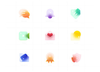 Frosted Glass Icons Set V1