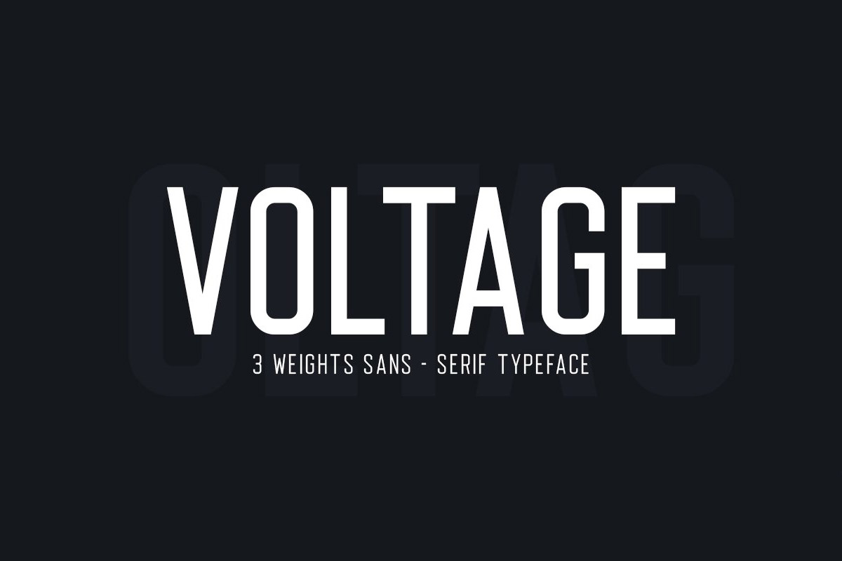 Voltage Sans Serif Font