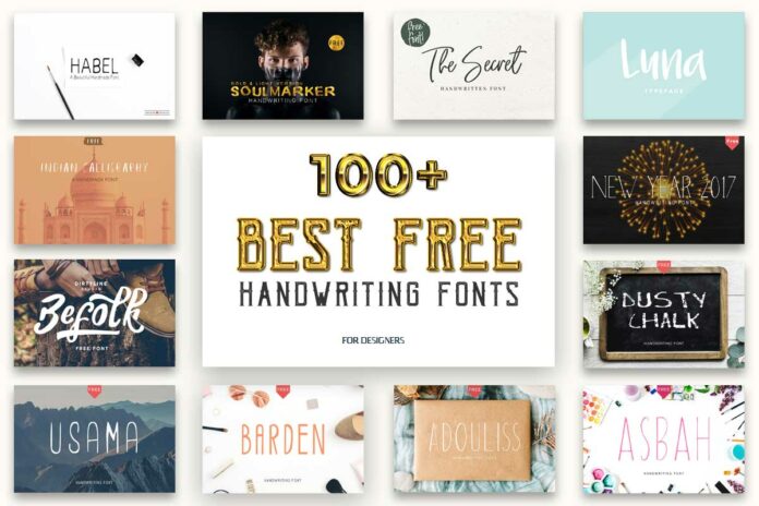 100+ Best Free Handwriting Fonts For Designers
