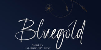 Bluegold Calligraphy Font
