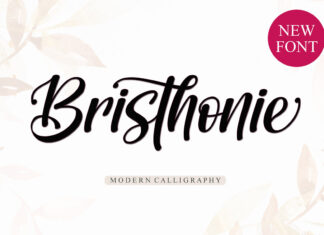 Bristhonie Calligraphy Font
