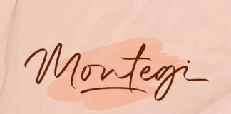 Montegi Calligraphy Font