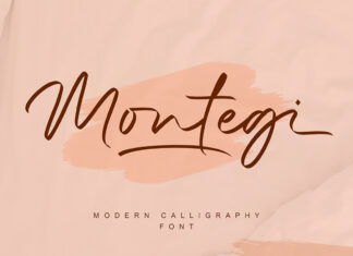 Montegi Calligraphy Font