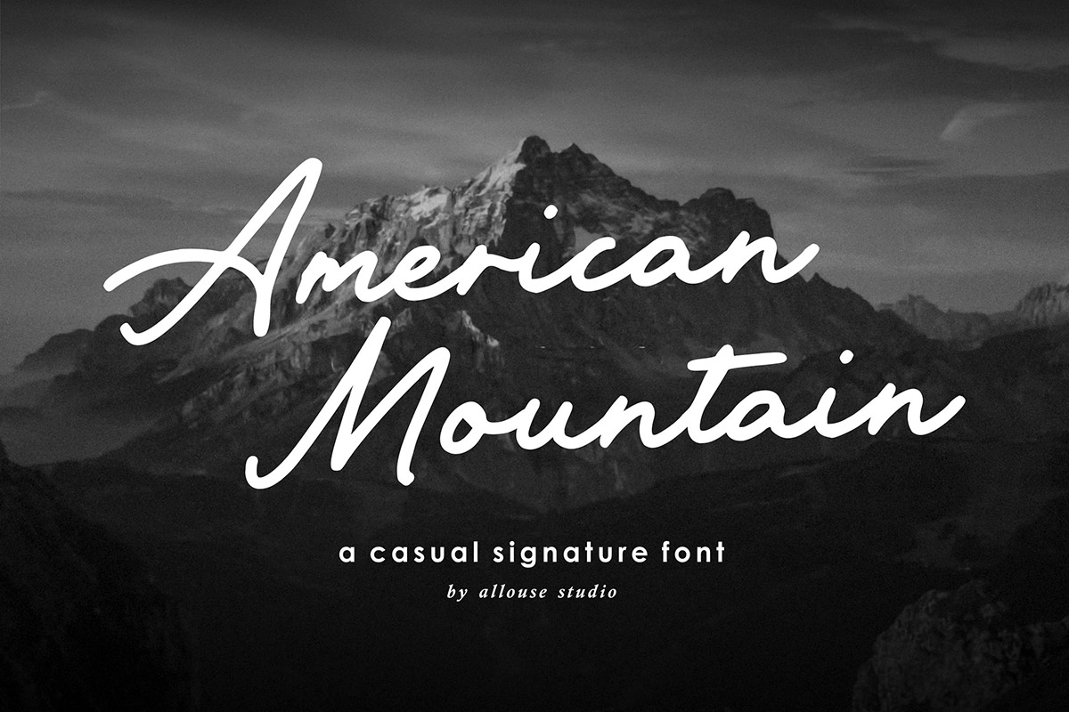 American Mountain Signature Font