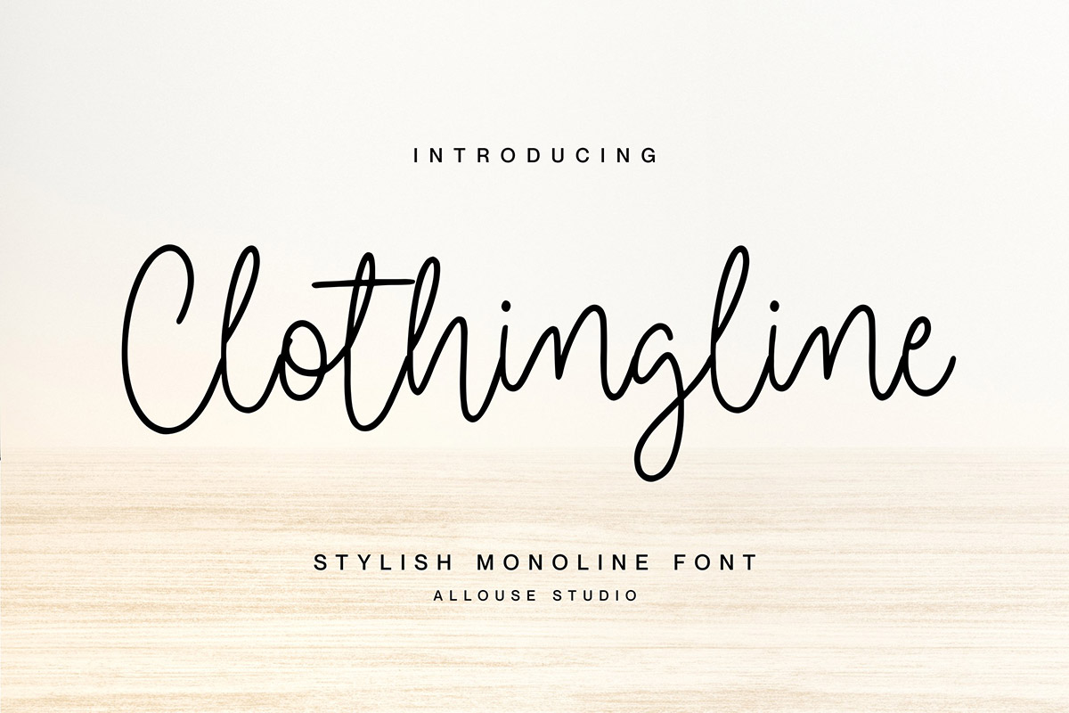 Clothingline Script Font