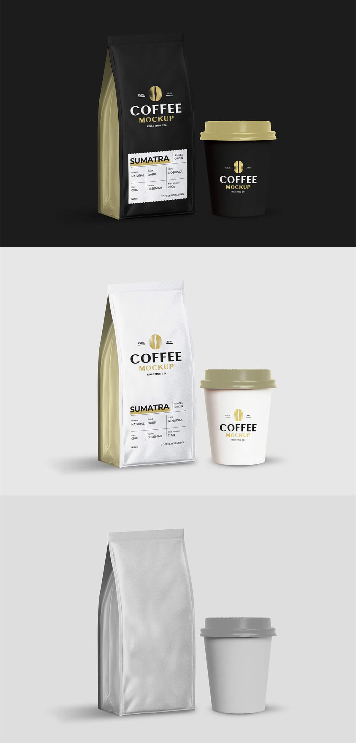 Coffee Cup & Bag Mockup