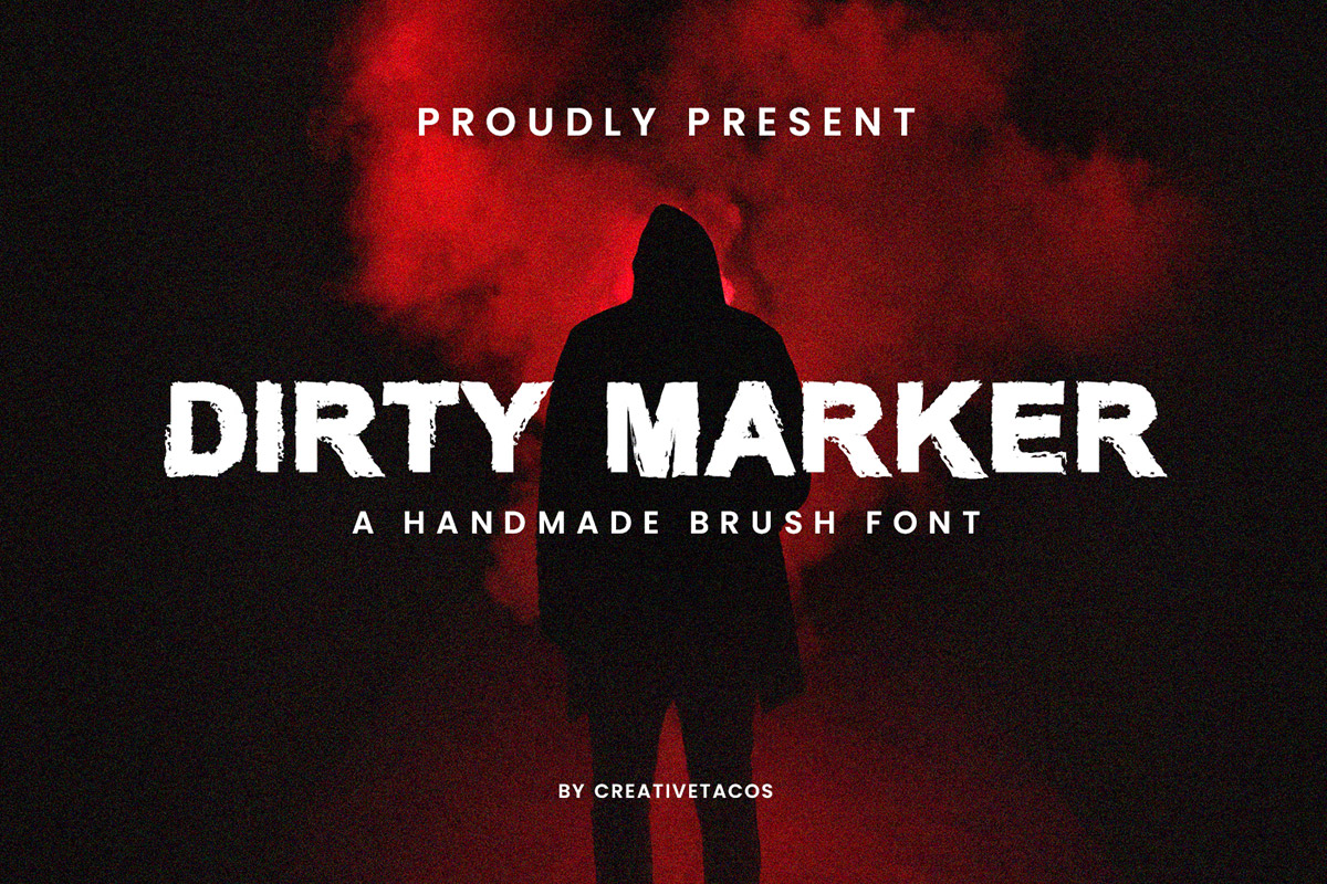 Dirty Marker Brush Font