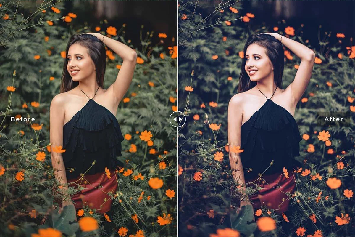 Before and after preview image 4 for tezza lightroom presets