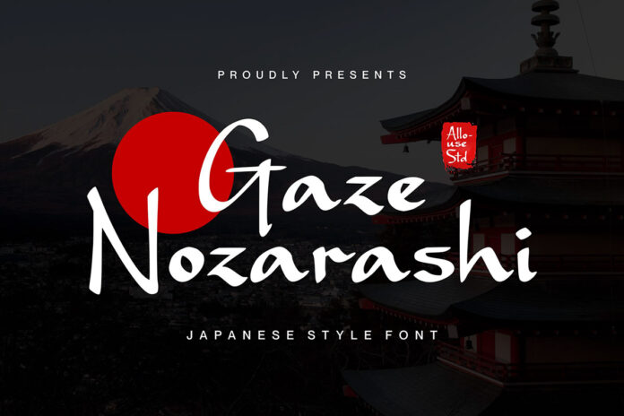 Gaze Nozarashi Japanese Font