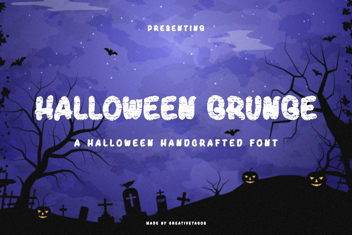 Halloween Grunge Display Font