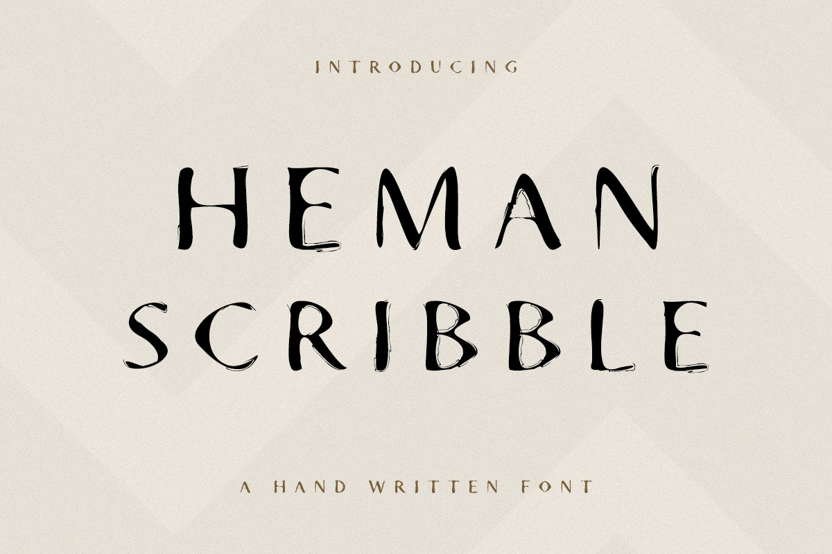 Heman Scribble Display Handwritten Font
