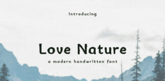 Love Nature Handwritten Font