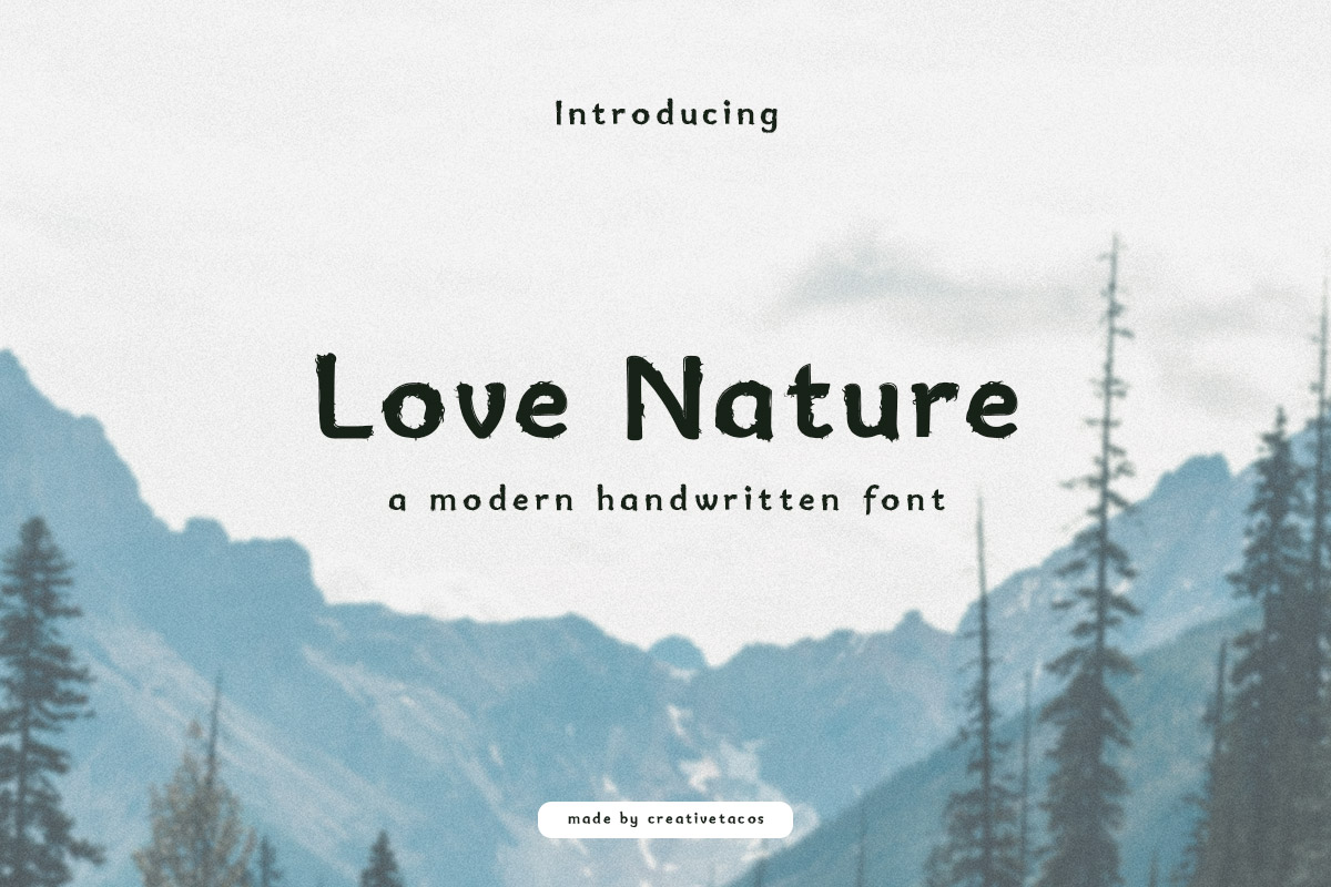 Love Nature Handwritten Font