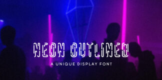 Neon Outlined Display Font