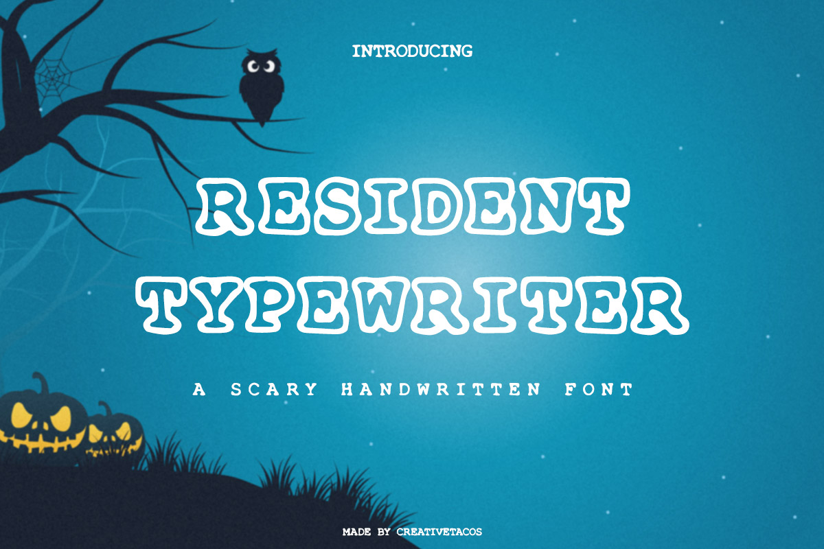 Resident Typewriter Handwritten Font