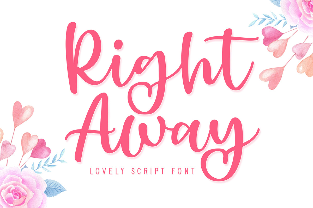 Right Away Script Font