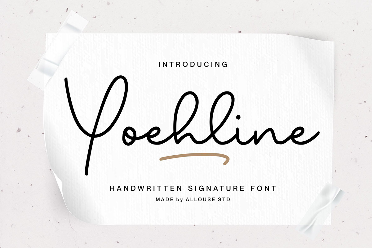 Yoehline Handwritten Signature Font