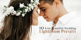 10 Free Beautiful Wedding Lightroom Presets