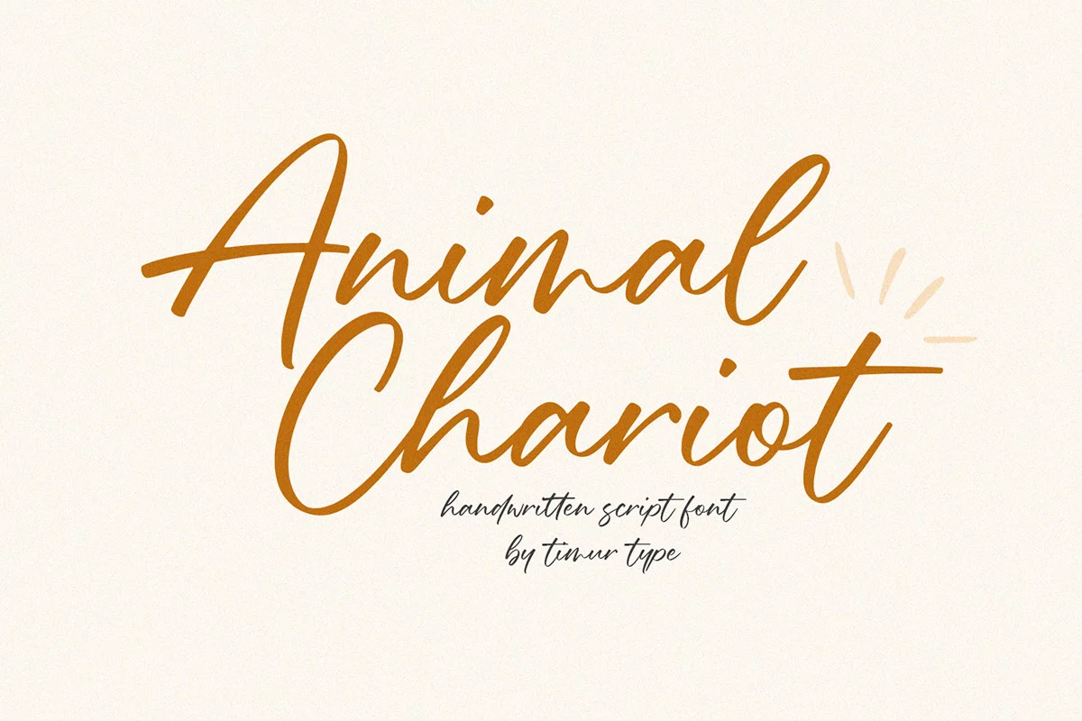Animal Chariot Handwritten Font