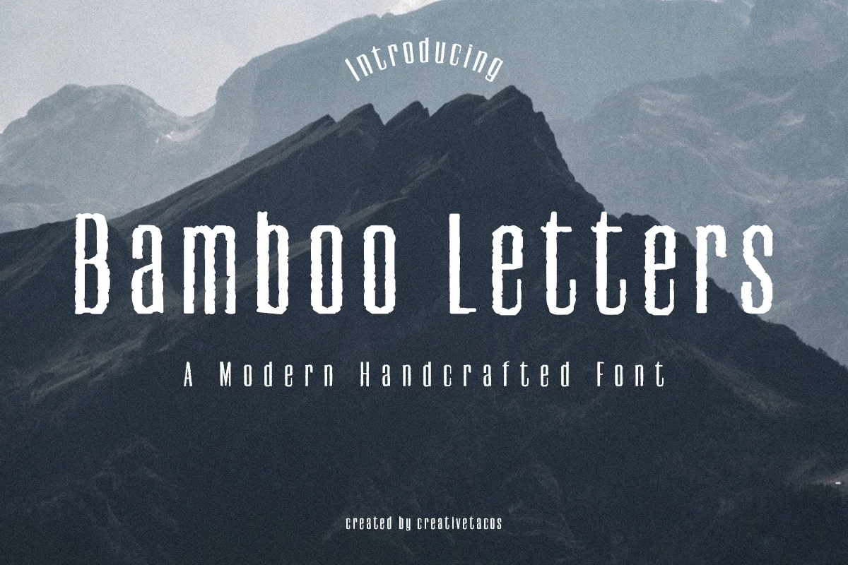 Bamboo Letters Handmade Font