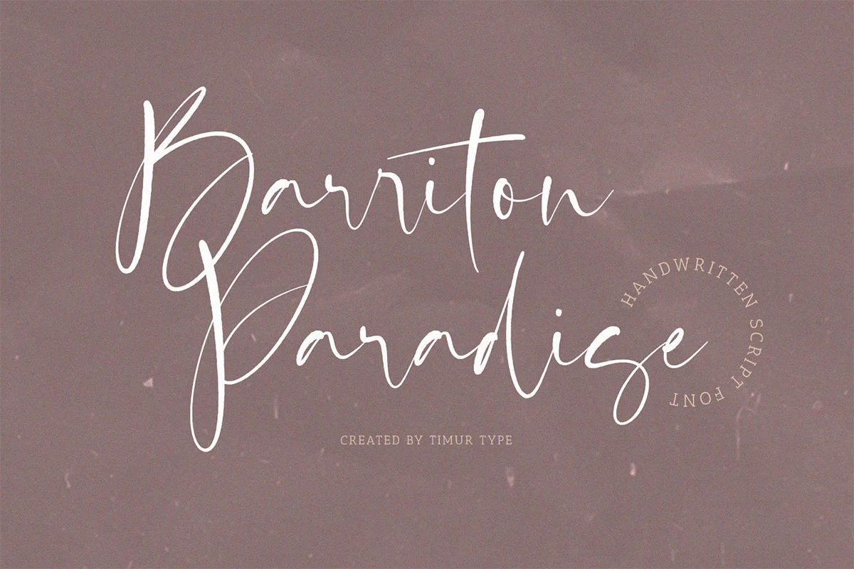 Barriton Paradise Handwritten Font