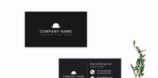 Black Business Card Template V3