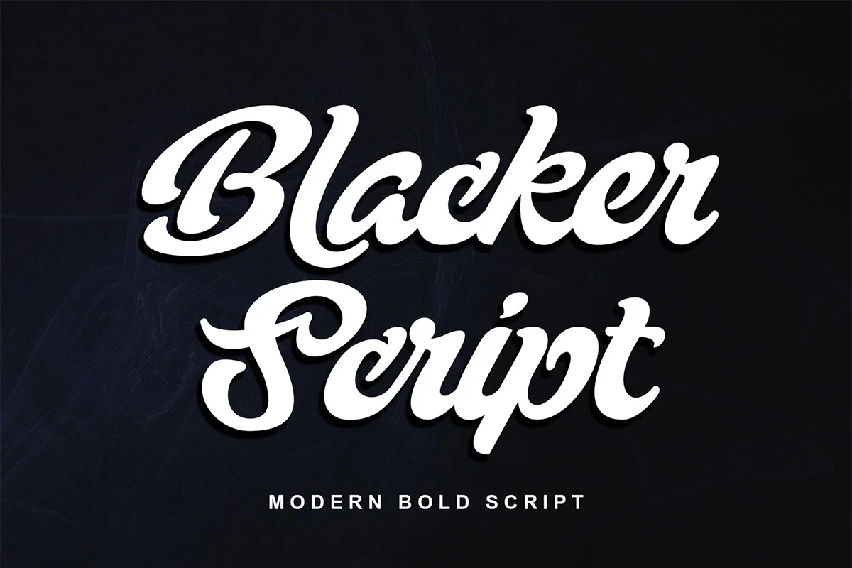 Blacker Script Font
