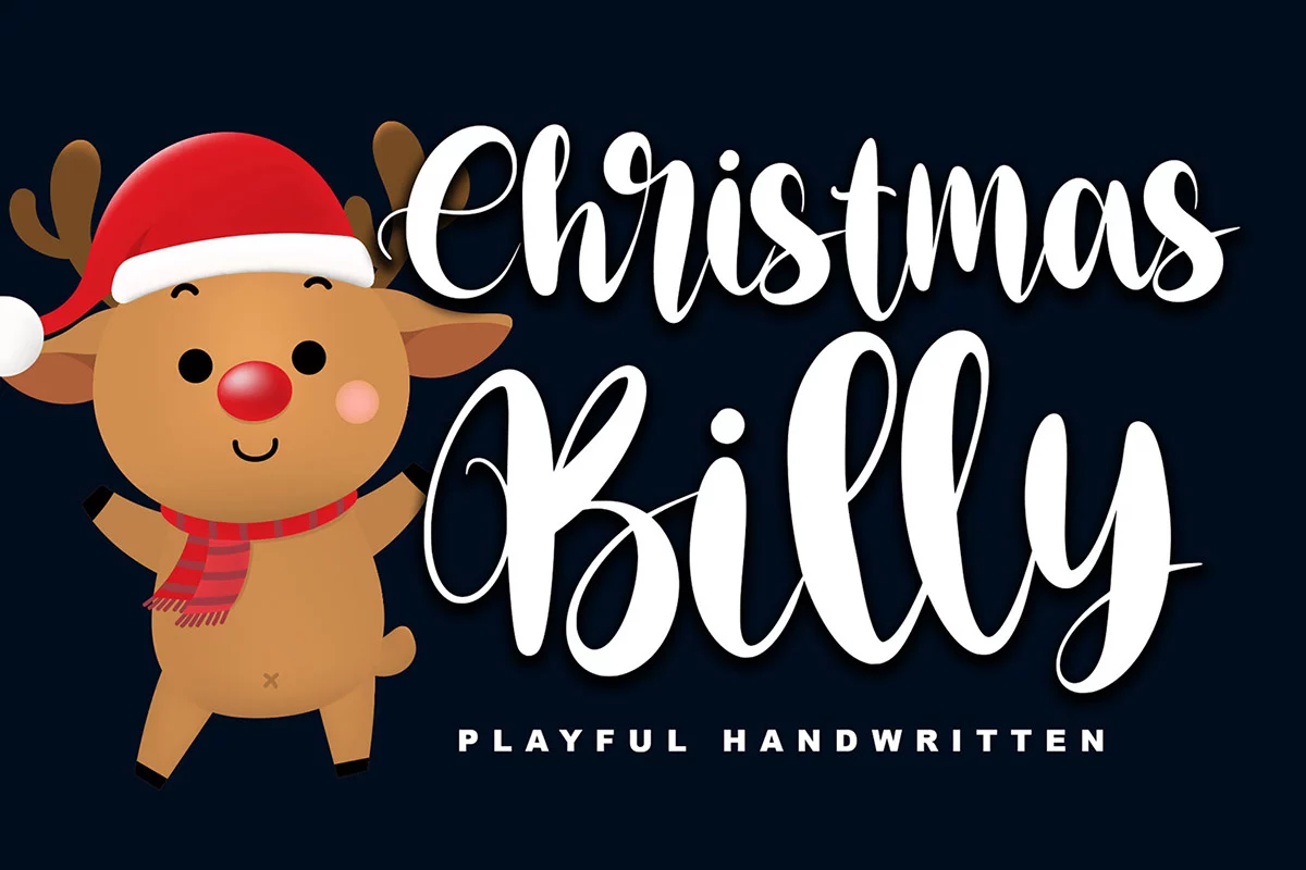 Christmas Billy Handwritten Font