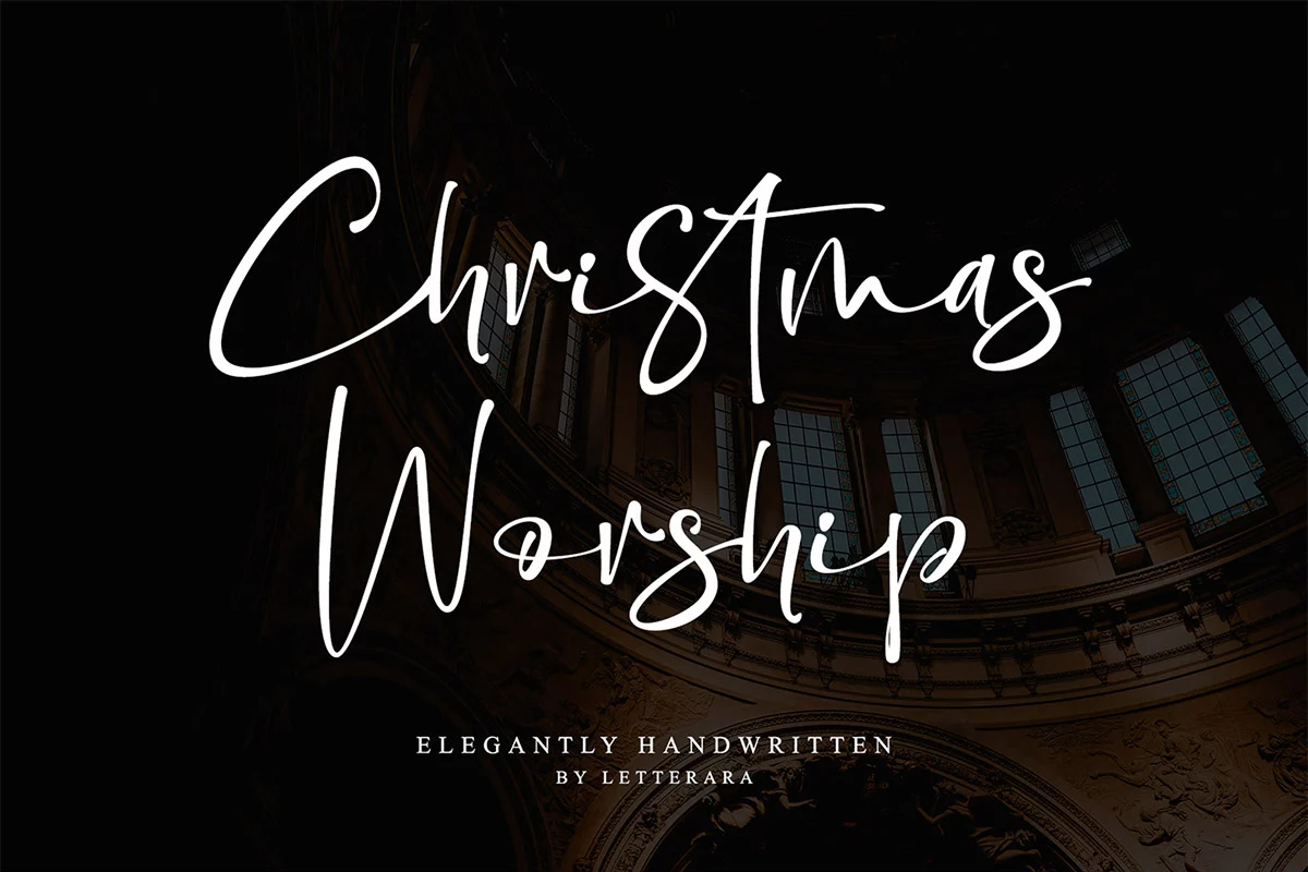 Christmas Worship Handwritten Font
