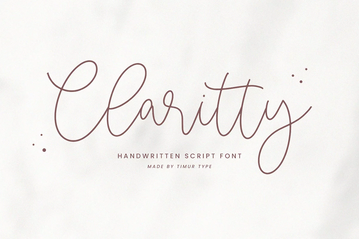 Claritty Handwritten Script Font