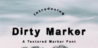 Dirty Marker Textured Font