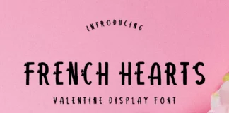 French Hearts Display Font