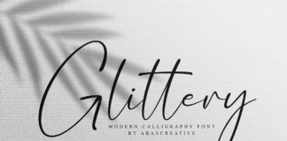 Glittery Calligraphy Font
