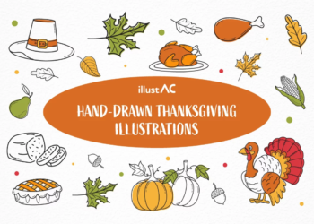 Handdrawn Thanksgiving Illustrations