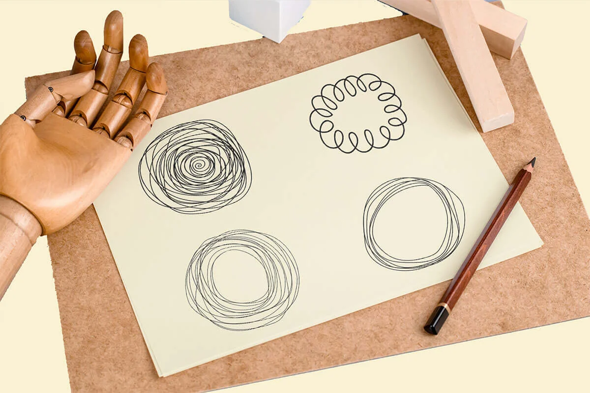 Handmade Circles Cliparts V1 Preview 5