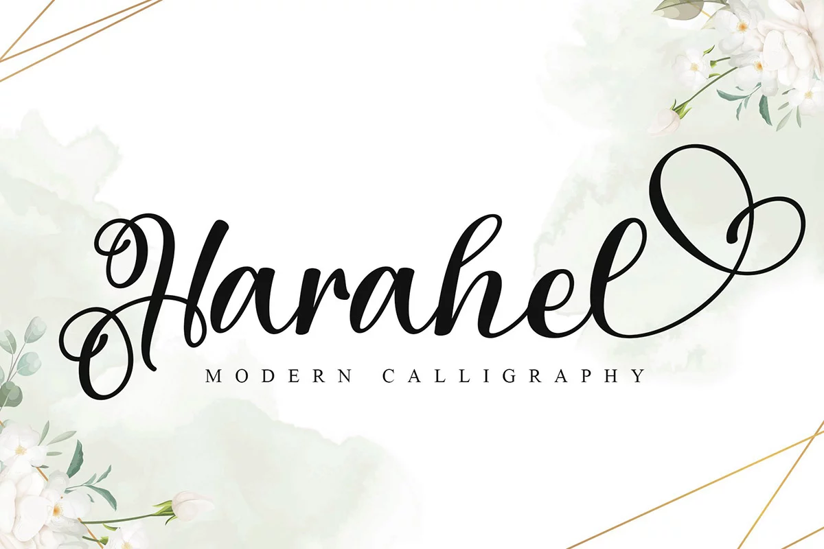Harahel Calligraphy Font