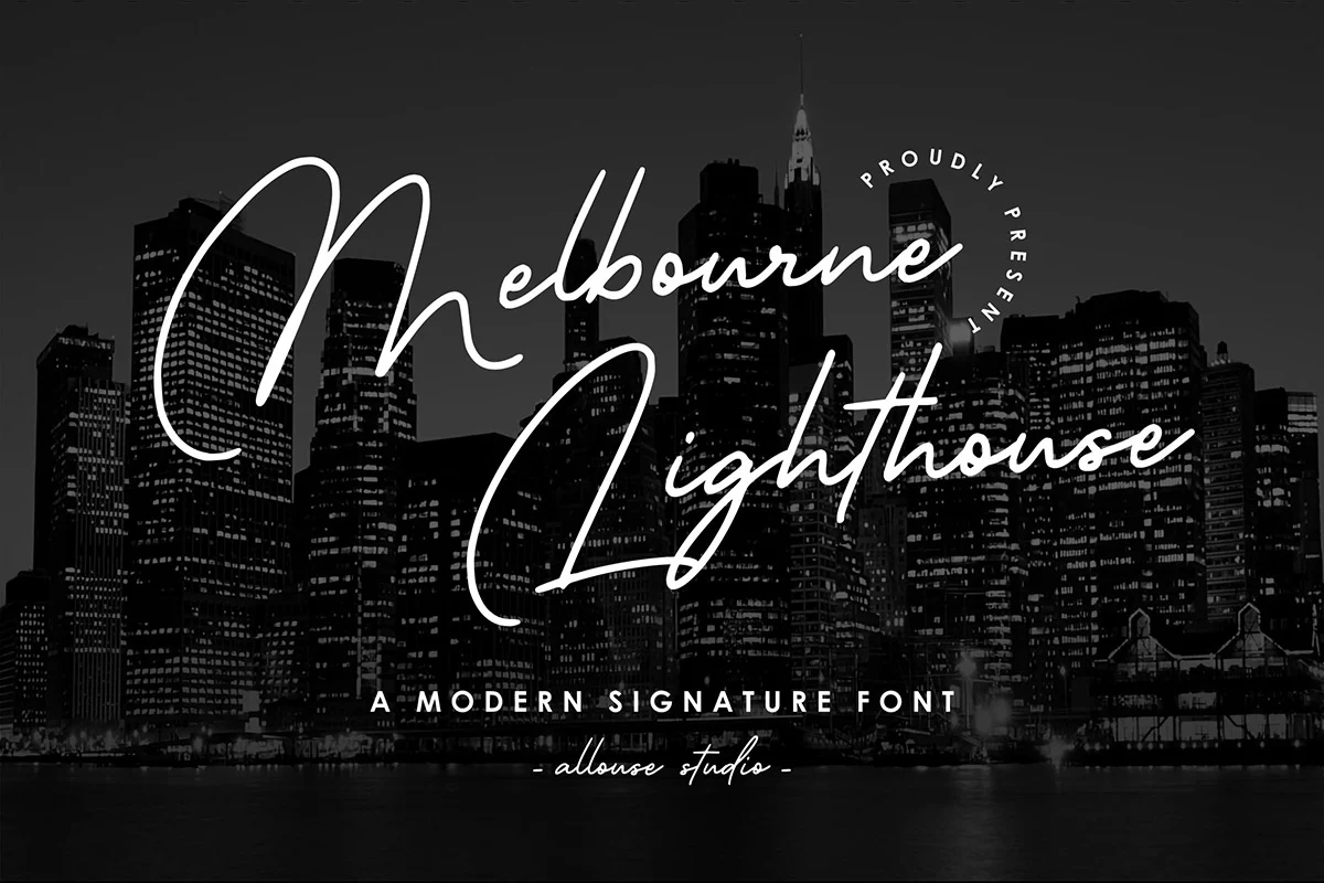 Melbourne Lighthouse Signature Font