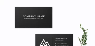 Modern Black Business Card Template V1