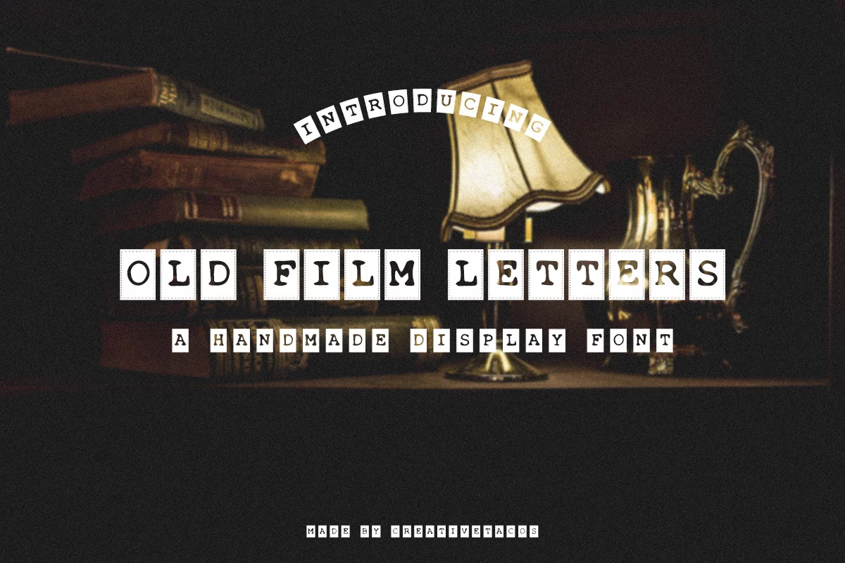 Old Film Letters Display Font