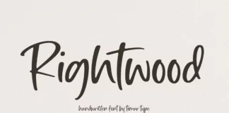 Rightwood Handwriten Font