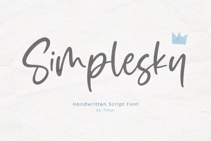Simplesky Handwritten Font