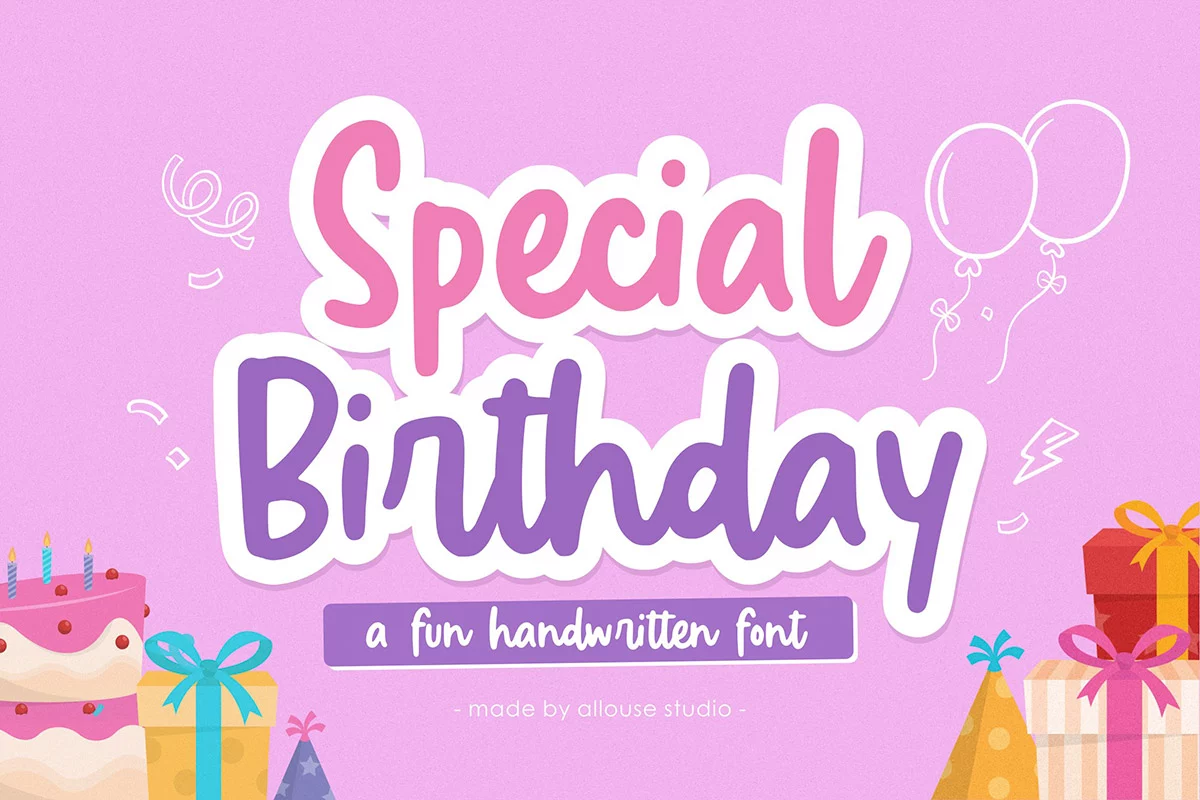 Special Birthday Handwritten Font