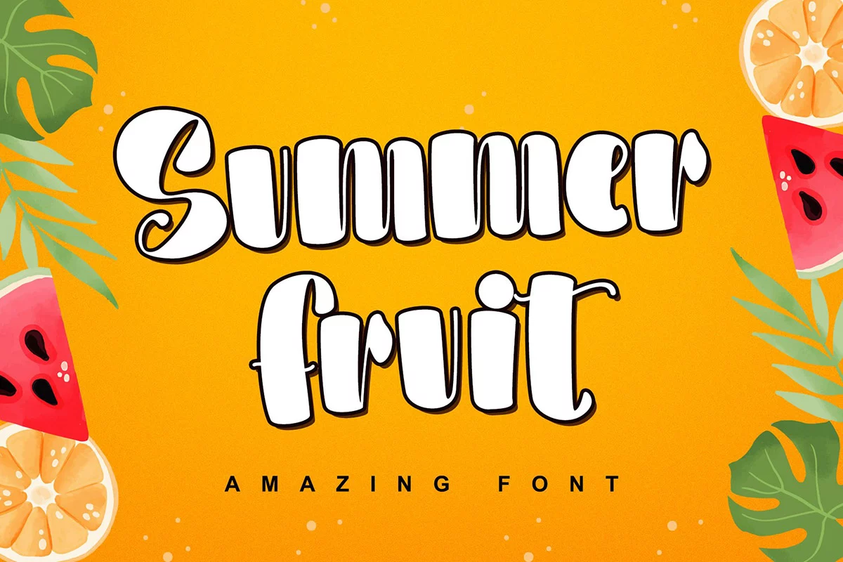 Summer Fruit Fancy Font