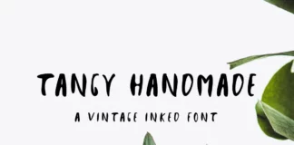 Tangy Handmade Inked Font