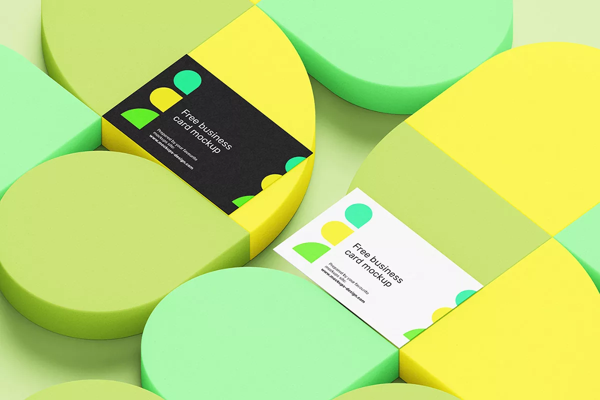 Abstract Business Card Mockup