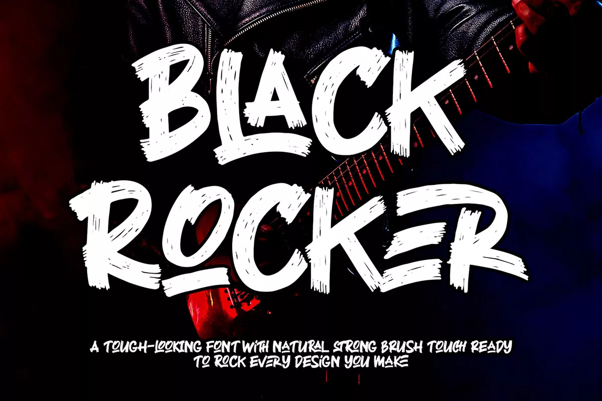 Black Rocker Brush Font