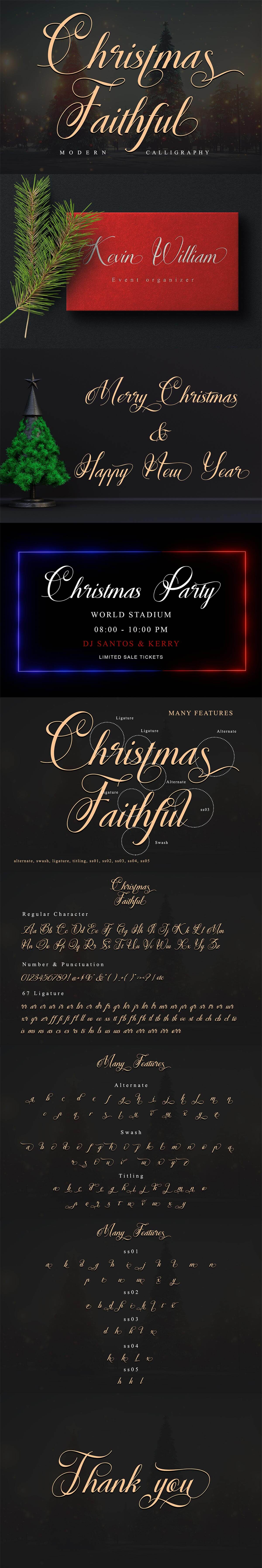 Christmas Faithful Calligraphy Font