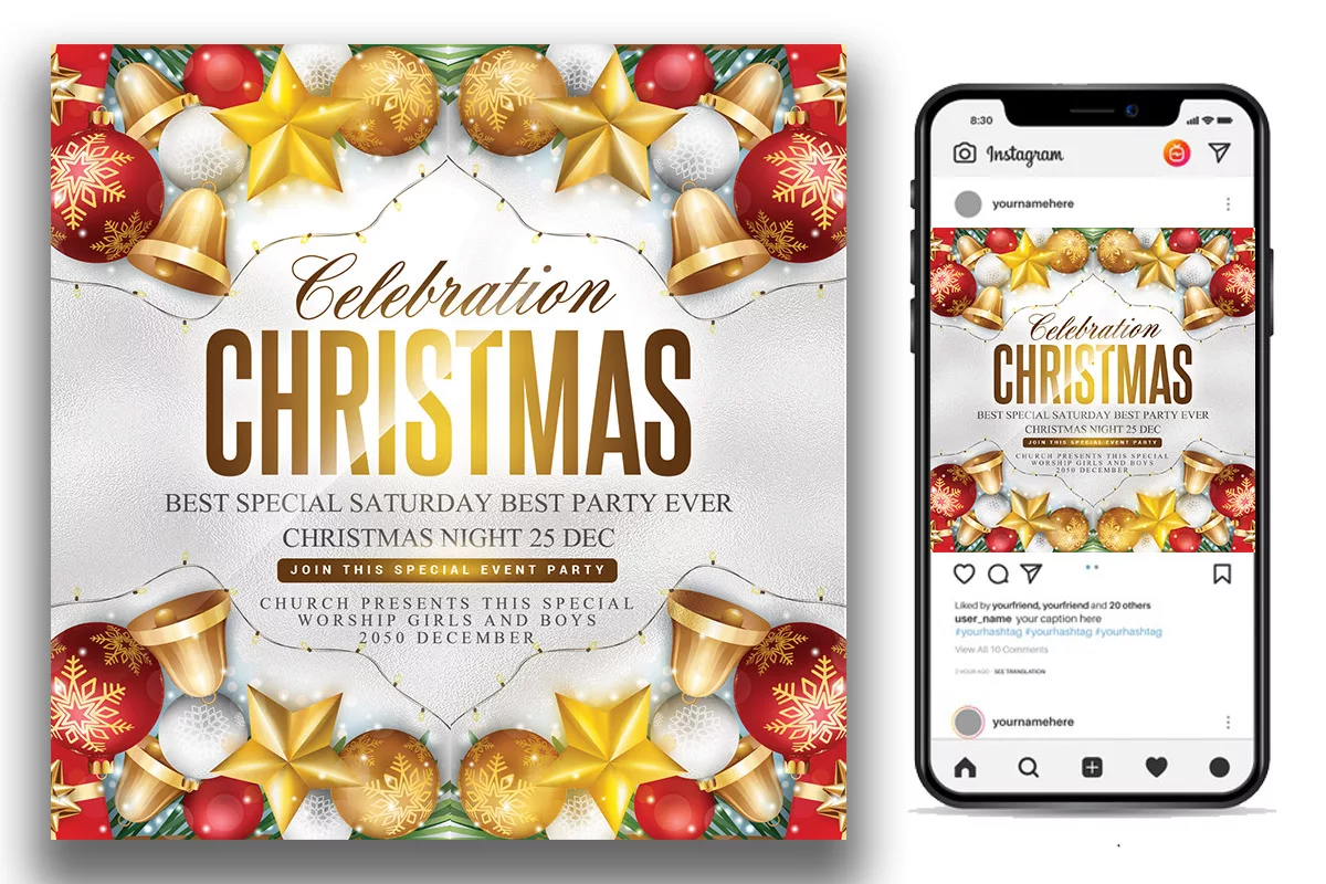 Christmas Invitation Instagram Template