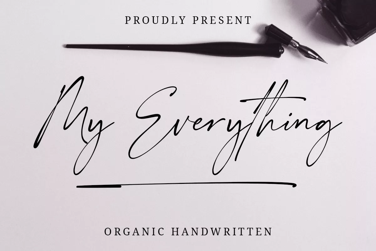 My Everything Handwritten Font
